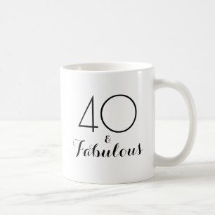 40 und fabulous 40. Geburtstag Geschenk Tasse Schw
