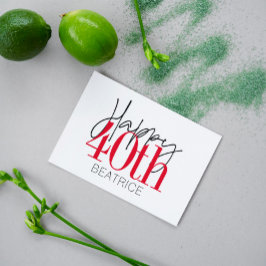 40 und fabulous 40. Geburtstagsschrift Karte