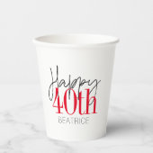 40 und fabulous 40. Geburtstagsschrift Pappbecher (Vorderseite)