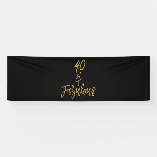 40 und Fabulous Birthday Banner (Horizontal)