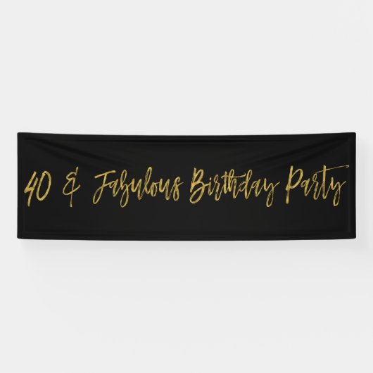 40 und Fabulous Birthday Banner (Horizontal)