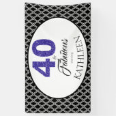 40 und Fabulous Custom 40. Geburtstag Banner (Vertikal)