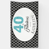 40 und Fabulous Custom 40. Geburtstag Banner (Vertikal)
