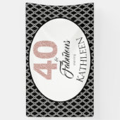 40 und Fabulous Custom 40. Geburtstag Banner (Vertikal)