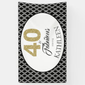 40 und Fabulous Custom 40. Geburtstag Banner (Vertikal)