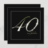 40 und Fabulous Einladung (Vorne/Hinten)