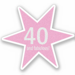 40 und Fabulous Geburtstag Aufkleber