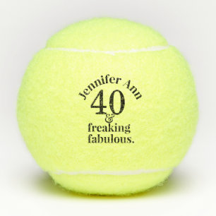 40 und fabulous Geburtstag Personalisiert Funny Tennisbälle