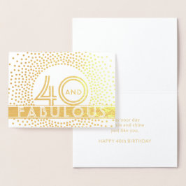40 und fabulous Happy Birthday Chic Vintager Deko Folienkarte