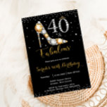 40 und Fabulous High Heel Diamonds 40. Geburtstag Einladung<br><div class="desc">Personalisieren Sie diese moderne schicke 40 & Fabulous 40. Geburtstagsgeschichte mit Ihrem eigenen Text und Party Details einfach und schnell,  einfach drücken Sie die Schaltfläche Anpassen,  um den Stil und die Platzierung des Textes weiter zu ordnen und zu formatieren. Passende Artikel im Shop erhältlich! c) Das glückliche Cat Studio</div>