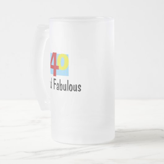 40 und Fabulous Mattglas Bierglas (Vorderseite Links)