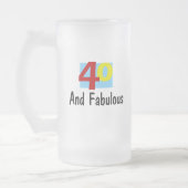 40 und Fabulous Mattglas Bierglas (Links)