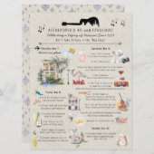 40 und Fabulous | New Orleans Birthday Itinerary Einladung (Vorne/Hinten)