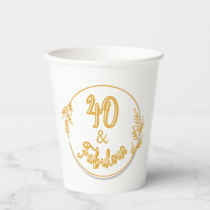 40 und Fabulous Pappbecher