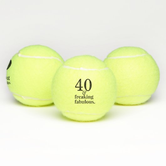 40 und fabulous Personalisiert Geburtstag Tennisbälle (Multi)