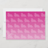 40 und Fabulous Sheltie Pink Scarf Einladung (Rückseite)