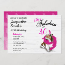 40 und Fabulous Sheltie Pink Scarf