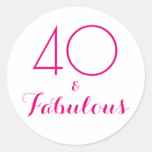 40 und Fabulous | Typografie 40. Geburtstag