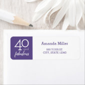 40 und Fabulous Violet und White Address Labels (Insitu)