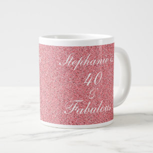 40 und herrliche Geburtstagsfeier Rose Rosa Rosa R Jumbo-Tasse