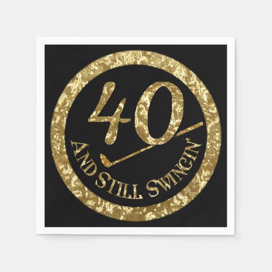 40 und immer noch schwingen' serviette (Vorderseite)
