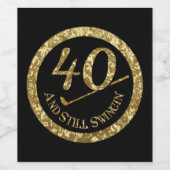 40 und immer noch schwingen' weinetikett (Einzelnes Label)