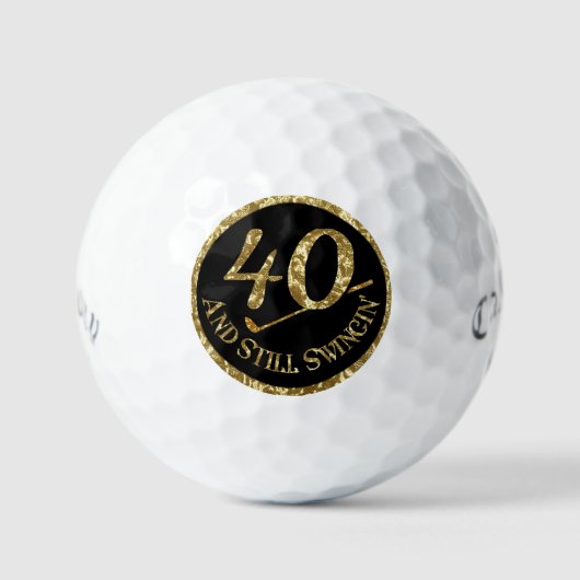 40 und immer noch Swingin'Golf Balls Golfball (Vorderseite)