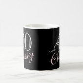 40. und klassische Black Elegant Script Geburtstag Kaffeetasse (Mittel)