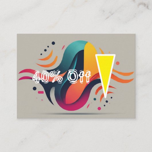 40% Unglaubliche Ersparnisse! Rabattkarte (Vorderseite)