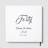 40. vierzigster BuchstabeGeburtstag Name Datum Jah Gästebuch (Rückseite)