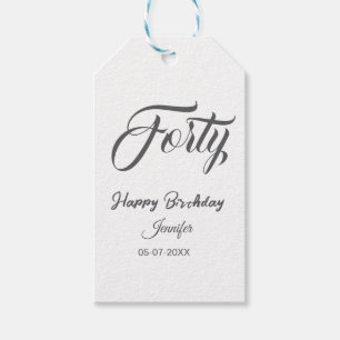40. vierzigster BuchstabeGeburtstag Name Datum Jah Geschenkanhänger
