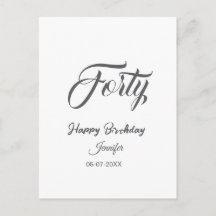 40. vierzigster BuchstabeGeburtstag Name Datum Jah
