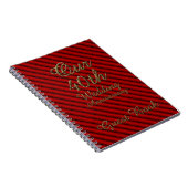 40. Wedding Anniversary Gästebuch Gold Ruby Notizblock (Rechte Seite)