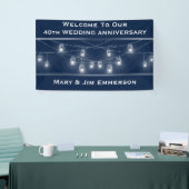 40. Wedding Anniversary String Lights Banner (Messeveranstaltung)