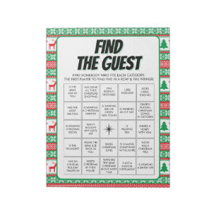 40 Weihnachten Finden Sie die Gäste Bingo Games Notizblock