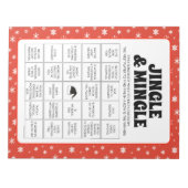 40 Weihnachts-Jingle- und Mingle-Bingo-Spielbögen Notizblock (Vorderseite)