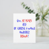 40 weitere Getränke Postkarte (Stehend Vorderseite)