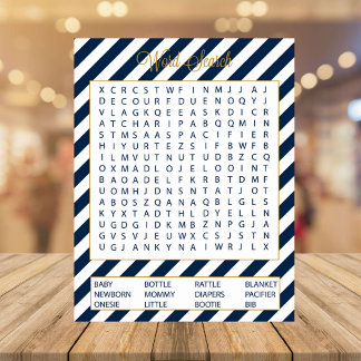 40 Word Search Baby Shower Games Notepad Notizblock