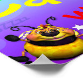 40"x12" GiggleBellies BeeWee Birthday Banner Poster (Ecke)