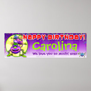 40"x12" GiggleBellies Itsy Bitsy Spiders Geburtsta Poster