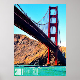 40 X 55 LEINWAND GLOSSY GOLDEN GATE BRIDGE POSTER