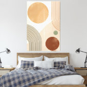40" x 60" Boho-Abstrakt-Kunstdruck auf Leinwand (Insitu (Schlafzimmer))