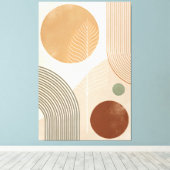 40" x 60" Boho-Abstrakt-Kunstdruck auf Leinwand (Insitu (Holzboden))