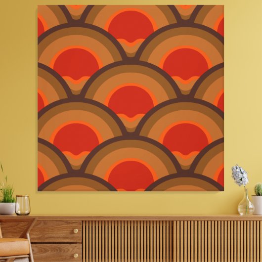 40" XL Super Mod Retro ästhetische Kunstdrucke mit Leinwanddruck (Insitu (Wohnzimmer))