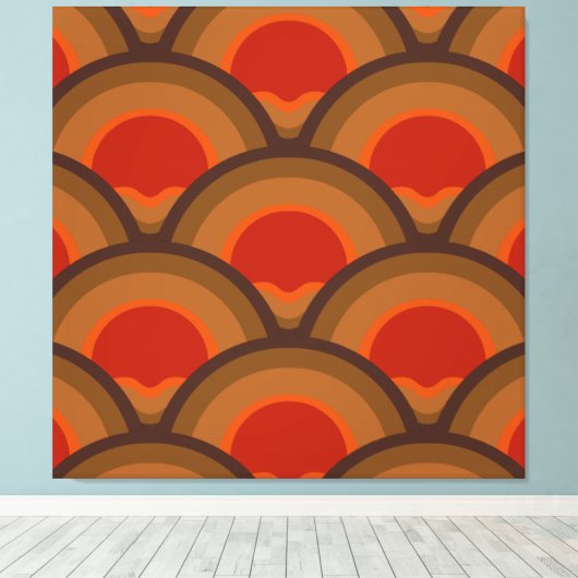 40" XL Super Mod Retro ästhetische Kunstdrucke mit Leinwanddruck (Insitu (Holzboden))