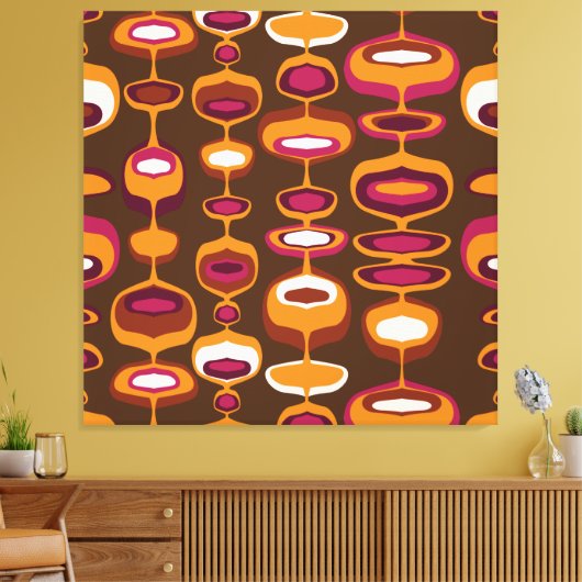 40" XL Super Mod Retro ästhetische Kunstdrucke mit Leinwanddruck (Insitu (Wohnzimmer))