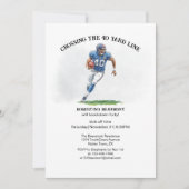 40 Yard American Football 40. Geburtstag Einladung (Vorderseite)