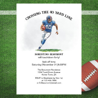 40 Yard American Football 40. Geburtstag Einladung