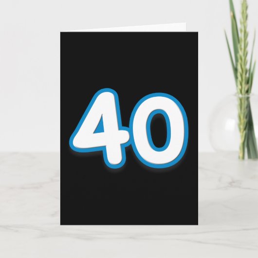 40 Year Birthday or Anniversary - Add Text Karte (Vorderseite)