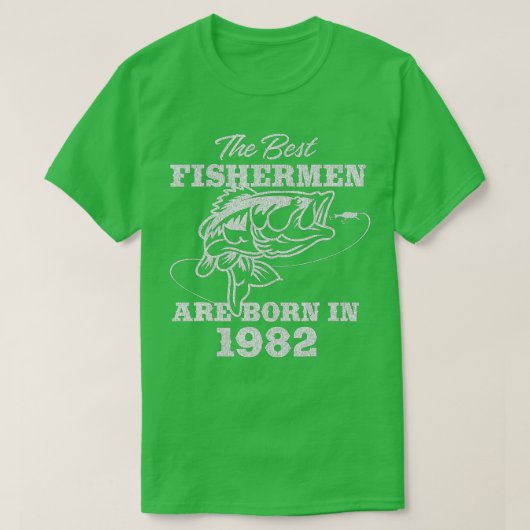 40 Year Old Fisherman_ Fishing 1982 40th Birthday  T-Shirt (Design vorne)
